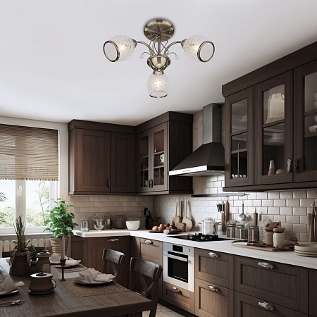 Потолочный светильник Eurosvet 30026/3 античная бронза - фото