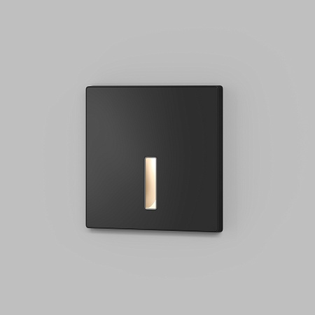 DK1030-BK Светильник встраиваемый в стену, IP 20, LED 3000K, 3 Вт, черный, алюминий - фото