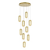 Светильник подвесной ST-Luce Золотистый/Золотистый, Прозрачный LED 9*9W 3000K SL6506.203.09
