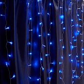 Светодиодная гирлянда Feron CL19 занавес 2*1,5м  + 3м синий статичная, c питанием от сети 230V, белый шнур