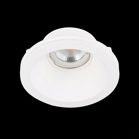 Св-к встр. из гипса Белый GU10 1*50W IP20 D120xH50 180-240V Без ламп ST254.308.01 - фото