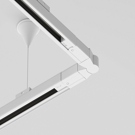 Коннектор поворотный шарнирный Trinity белый - фото