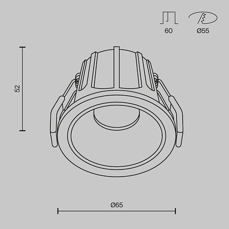 Встраиваемый светильник Technical Alfa LED DL043-01-10W3K-RD-WB - фото