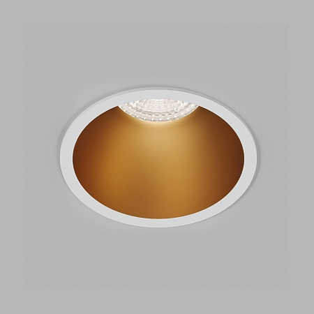 DK3026-WG Встраиваемый светильник, IP 20, 10 Вт, GU5.3, LED, белый/золотой, пластик - фото