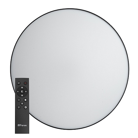 Светодиодный управляемый светильник Feron AL6200 “Simple matte” тарелка 80W 3000К-6500K черный - фото