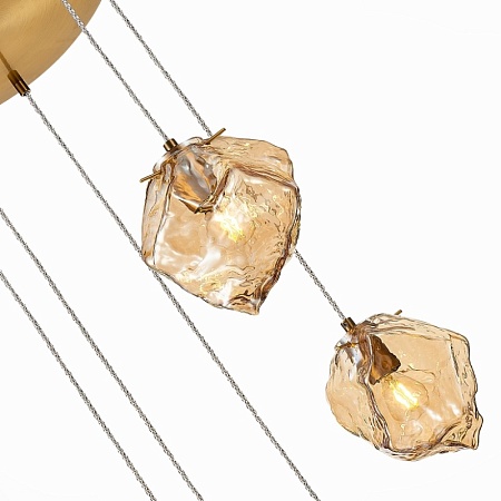 Светильник подвесной ST-Luce Латунь/Янтарный E14 5*40W SL1175.303.05 - фото