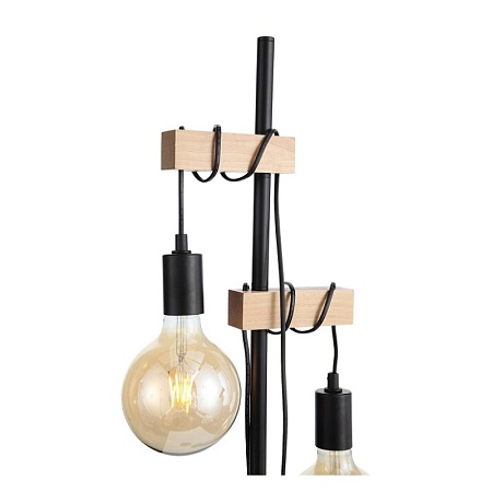 Светильник напольный Черный, Светлое дерево E27 2*60W SL1142.405.01 - фото