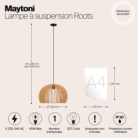 Подвесной светильник Maytoni MOD195PL-01W - фото