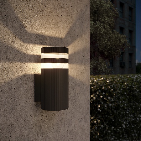 Настенный уличный светильник 1444 Techno черный IP54 1444 Techno черный Elektrostandard - фото