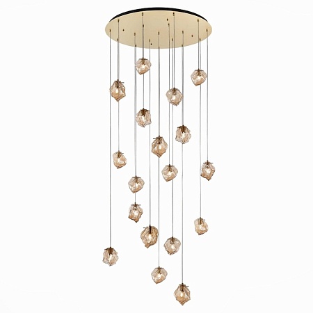 Светильник подвесной ST-Luce Латунь/Янтарный E14 18*40W SL1175.303.18 - фото