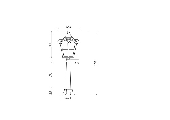 Ландшафтный светильник Outdoor Albion O413FL-01BZ1 - фото