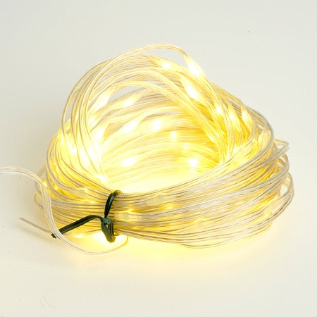 Светодиодная гирлянда Feron CL578 линейная Роса (на плоском проводе) 220V 2700К c питанием от сети - фото