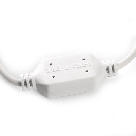 Сетевой шнур для гирлянд 3м, 2*0,5мм2, IP44, белый, DM403 - фото