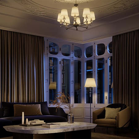 Напольный светильник (торшер) Maytoni Riverside MOD018FL-01CH - фото