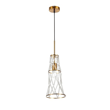 Светильник подвесной ST-Luce Золотистый/Золотистый, Прозрачный E27 1*60W SL1016.203.01 - фото