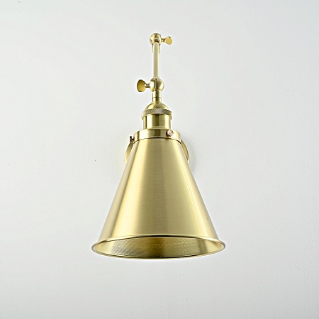 Бра Gloce Cone Shade Loft Industrial Metal Tall Gold Imperiumloft 74698-22 - фото