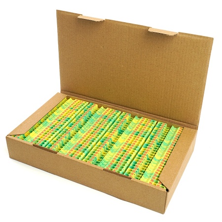 Зажим пружинный, 3-проводной проходной ЗНИ - 2,5 , JXB PT 2.5  TW, желтый, зеленый LD573-1-25 - фото