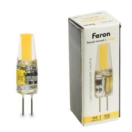 Лампа светодиодная Feron LB-424 G4 3W 12V 2700K - фото