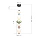 Светильник подвесной ST-Luce черный/зеленый, розовый, синий, опаловый LED 1*32W 3000K SL6134.453.01 - фото