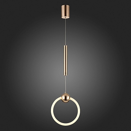 Подвес ST-Luce Золотистый/Золотистый, Белый LED 1*15W 3000K SL1578.203.01 - фото