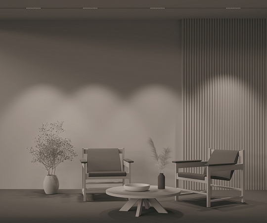 Трековая система Technical встраиваемая магнитная чёрная 350x340 TS-P-350-TR031-2-12W3K-B