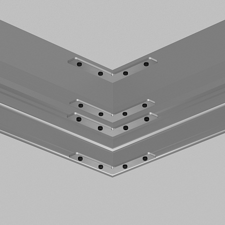 TR2019-AL Комплект угловых соединителей трека SLOTT, алюминий - фото