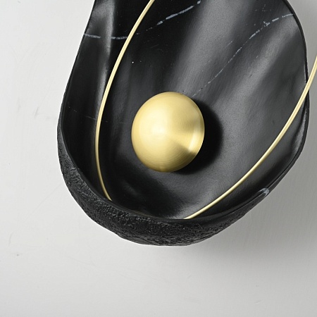 Настенный Светильник Clam Черный Мрамор Imperiumloft 179695-22 - фото