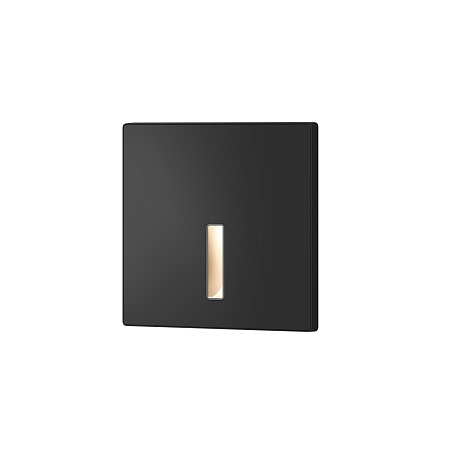 DK1030-BK Светильник встраиваемый в стену, IP 20, LED 3000K, 3 Вт, черный, алюминий - фото