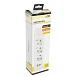 Удлинитель 3-местный c/з 3x1 мм2, 1,8 м, 250В, 10А, 2USB+1Type-C 2,4А, серия Home plus, белый STEKKER HM08-33-02 - фото