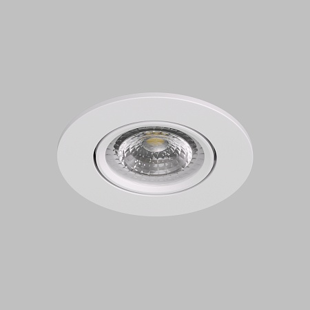 DK3020-WH Встраиваемый светильник, IP 20, 10 Вт, GU5.3, LED, белый, пластик - фото