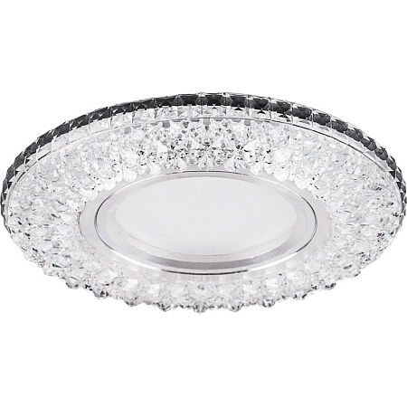 Светильник встраиваемый с разноцветной LED подсветкой Feron CD940 потолочный MR16 G5.3 прозрачный - фото