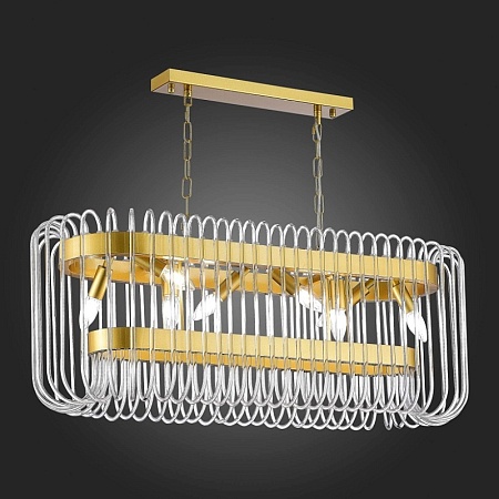 Люстра подвесная ST-Luce Золотистый/Прозрачный E14 8*40W SL1228.203.08 - фото