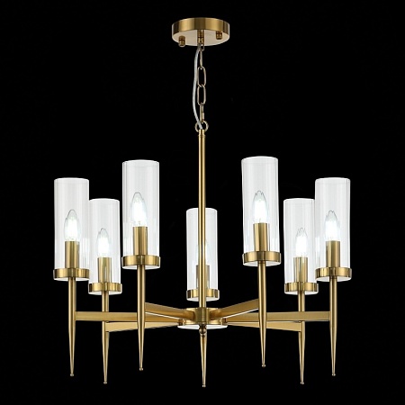 Люстра подвесная ST-Luce Латунь/Латунь, Прозрачный E14 7*60W SL1159.303.07 - фото