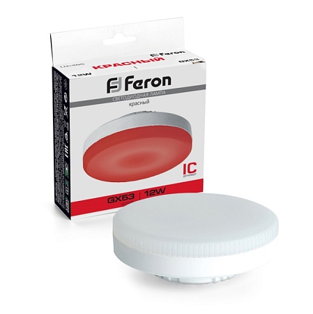 Лампа светодиодная Feron LB-455 GX53 12W 175-265V красная - фото