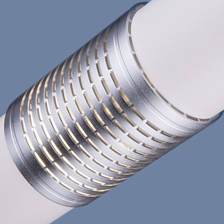 Подвесной светодиодный светильник DLN001 MR16 белый матовый/серебро - фото