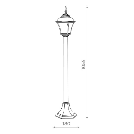Светильник уличный наземный ST-Luce Бронза/Бронза, Прозрачный E27 1*60W SL082.215.01 - фото