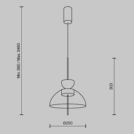 Подвесной светильник Maytoni Bangkok MOD185PL-L12CG3K2 - фото