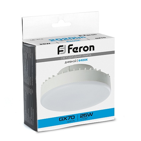 Лампа светодиодная Feron LB-474 GX70 25W 175-265V 6400K - фото