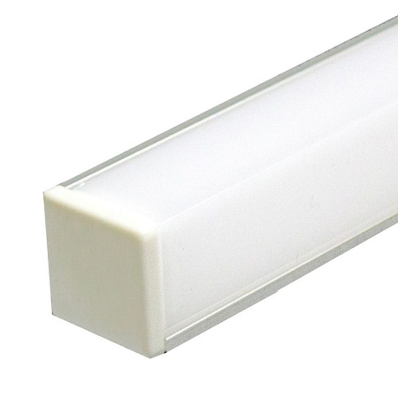 Профиль алюминиевый угловой квадратный, серебро, CAB281 - фото