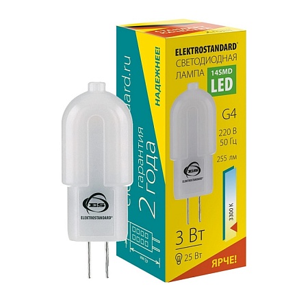 Светодиодная лампа G4 LED 3W AC 220V 360° 3300K - фото