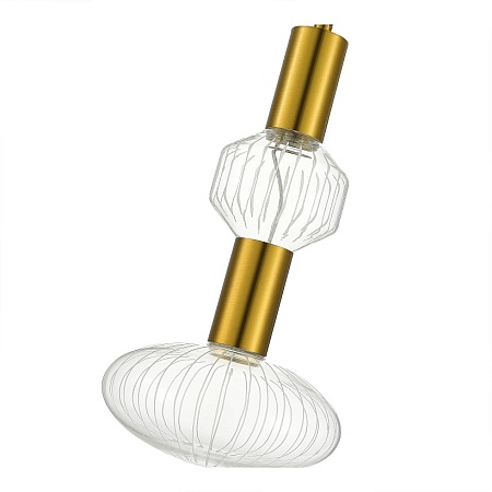 Светильник подвесной ST-Luce Латунь/Золотой, Прозрачный LED 2*3W 3000K SL6117.223.02 - фото