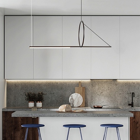 Подвесной Светильник Suspension Cercle Et Trait – Graphite Satine L170 Imperiumloft 202723-23 - фото