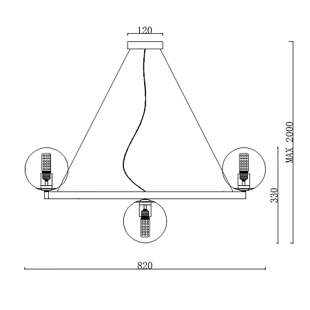 Подвесная Люстра Bubbles Bulbs Ceci Thompson Imperiumloft 102007-26 - фото