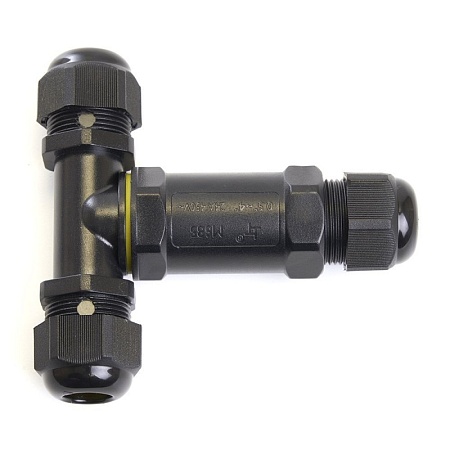 Соединитель-коннектор для проводов LD530, 3-контактный, водонепроницаемый (клемма 3pin), черный - фото