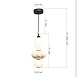 Светильник подвесной ST-Luce черный/желтый, опаловый LED 1*18W 3000K SL6134.413.01 - фото