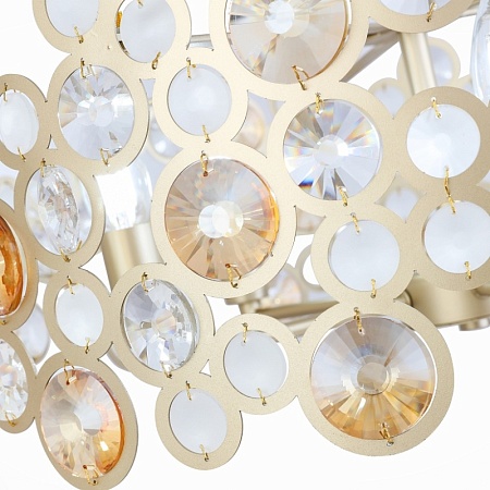 Светильник подвесной ST-Luce Золотистый/Золотистый, Прозрачный E14 5*60W SL1172.203.05 - фото