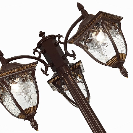 Светильник уличный наземный ST-Luce Кофейный/Кофейный, Прозрачный E27 3*60W SL083.705.03 - фото