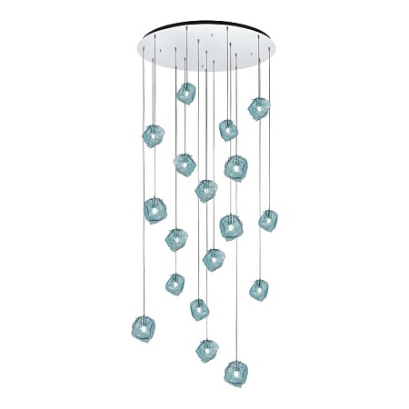 Светильник подвесной ST-Luce Хром/Светло-голубой E14 18*40W SL1175.113.18 - фото