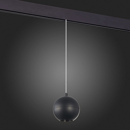 Магнитный трековый светильник подвесной Черный LED 1*12W 4000K 750Lm Ra>80 36° IP20 D10 ST354.443.12 - фото