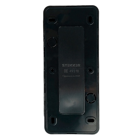 Розетка 3-местная с/з открытой установки, STEKKER, 250В, 16А, IP20, серия София, черный, MST16-13-02 - фото